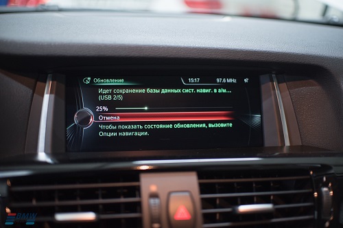 Обновление карт навигации BMW X3 f25.